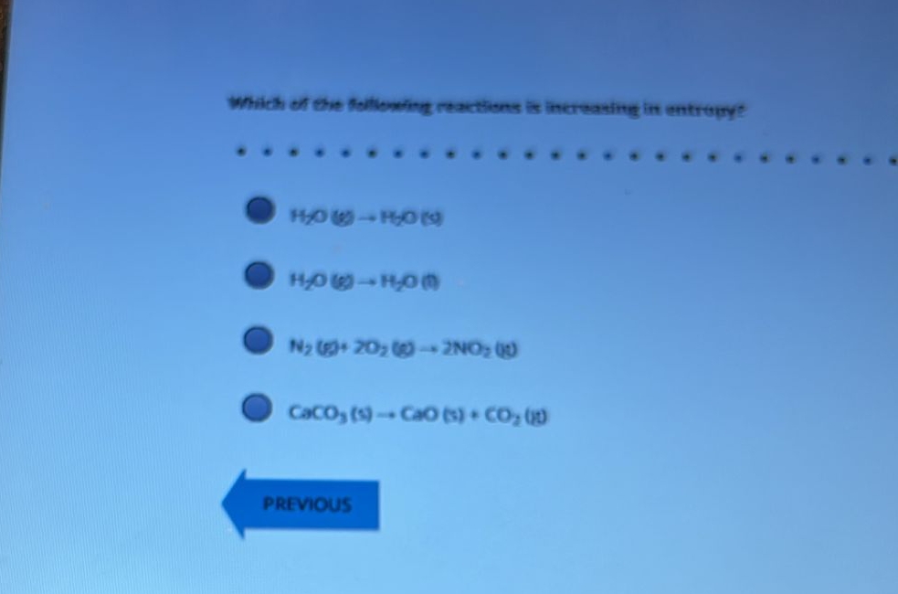 Which of the following reactions is increasing it