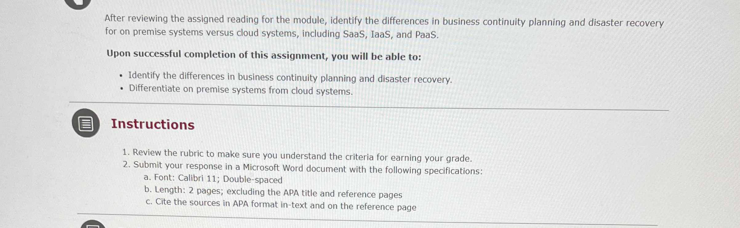 Instructions Review the rubric to make sure you