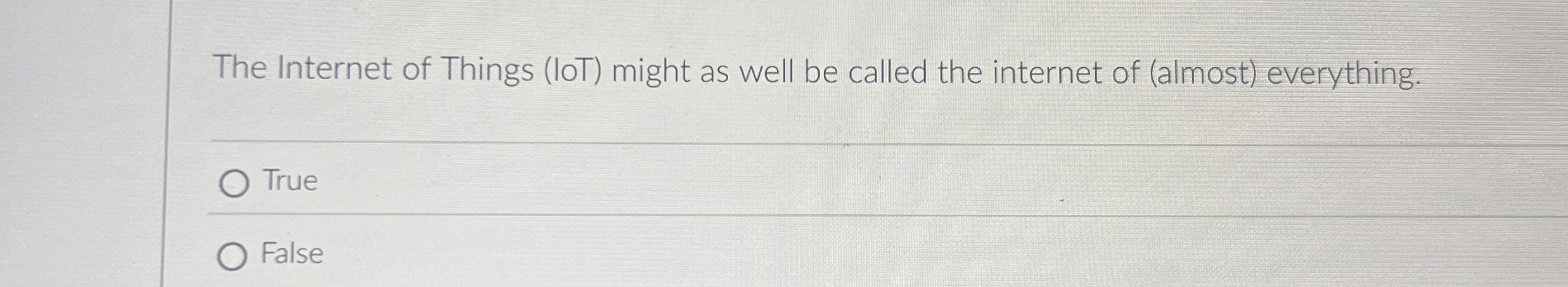 The Internet of Things ( loT ) might as well be