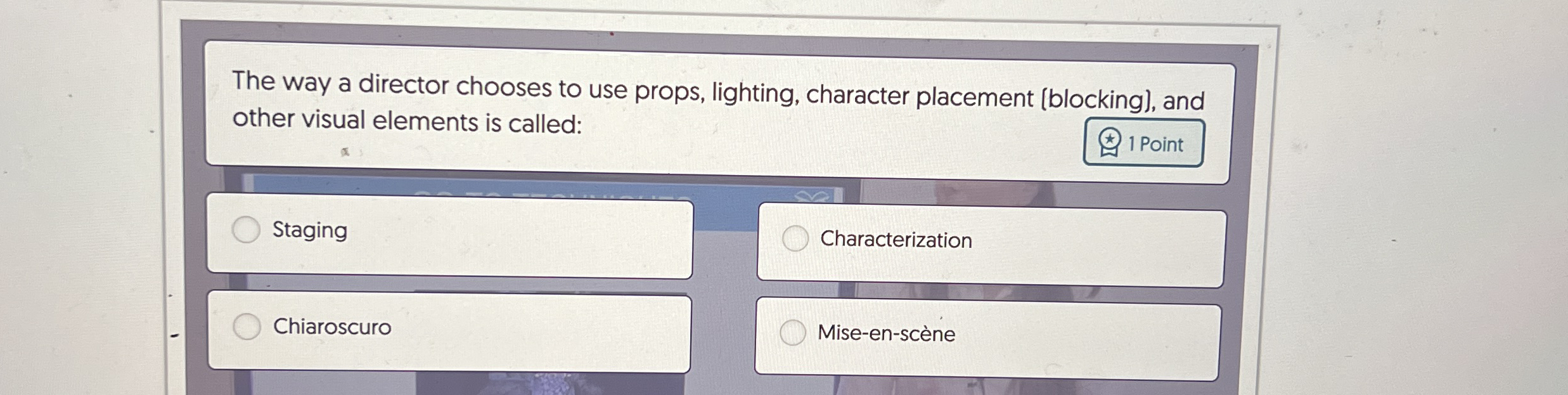 The way a director chooses to use props,