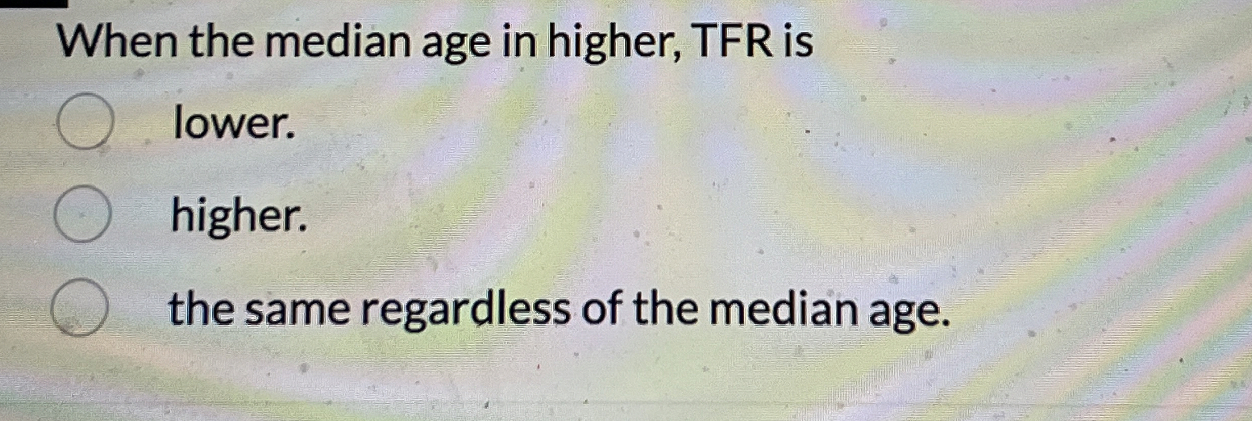 When the median age in higher, TFR is lower.