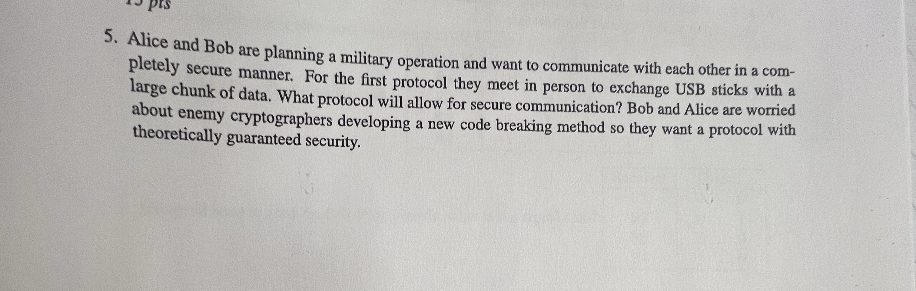 Alice and Bob are planning a military operation