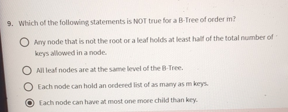 Which of the following statements is NOT true for