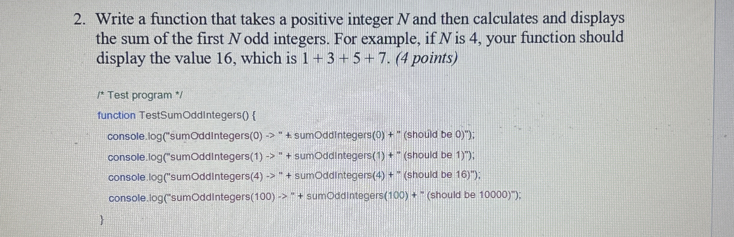Write a function that takes a positive integer N