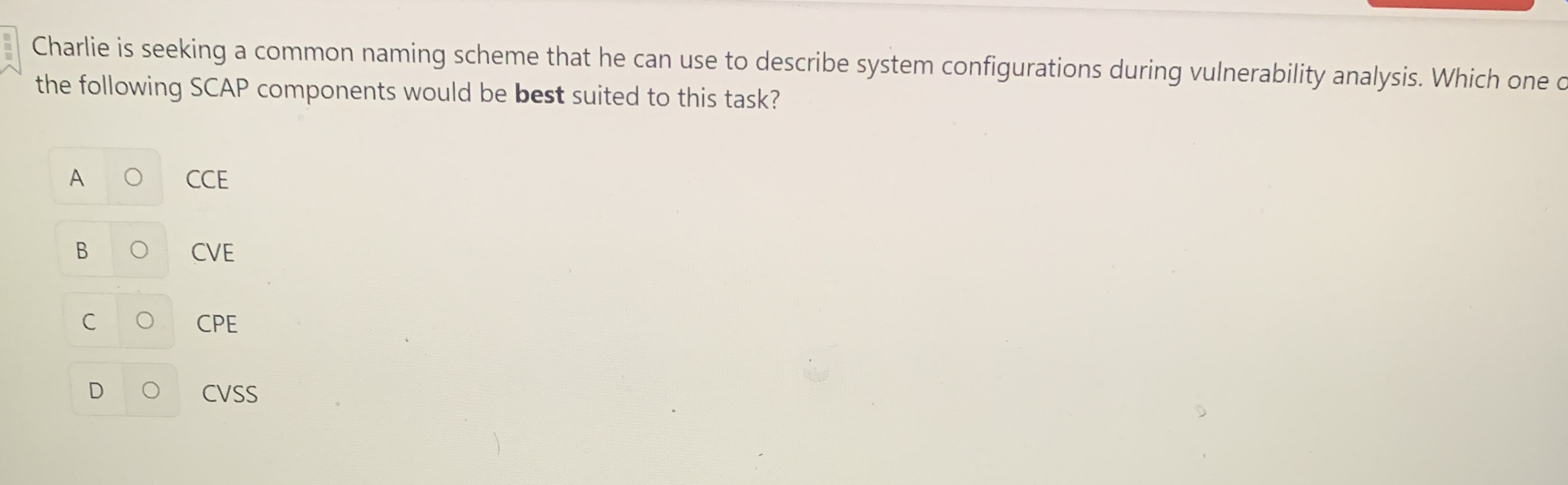 Charlie is seeking a common naming scheme that he