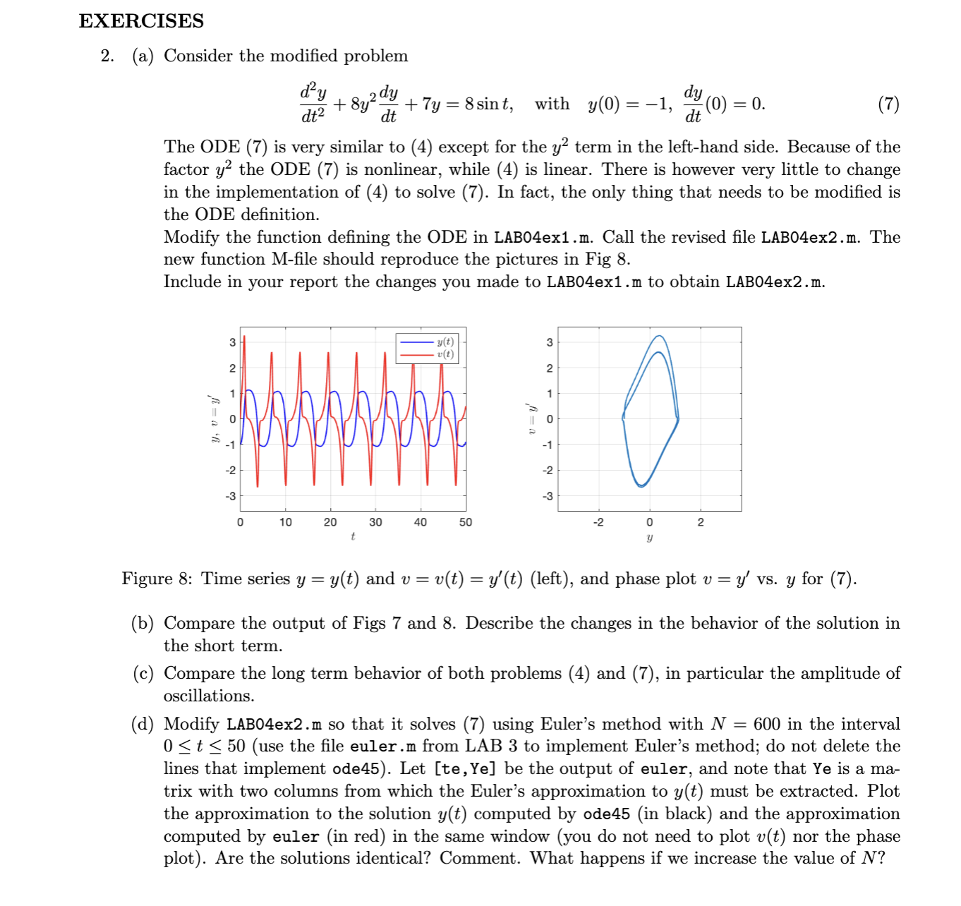 EXERCISES ( a ) Consider the modified problem ( d