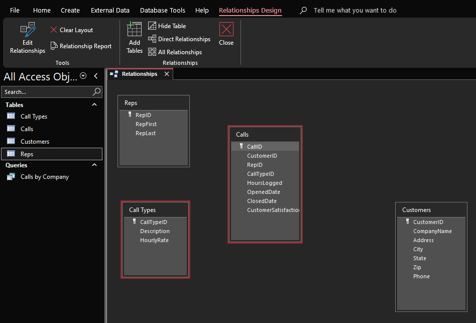 A . Open the Relationships window. Create a join