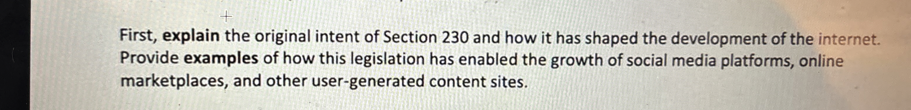 First, explain the original intent of Section 2 3