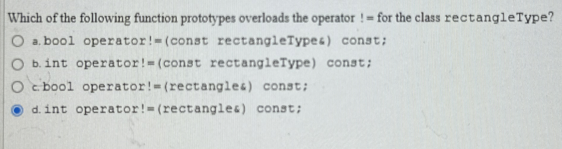 Which of the following function prototypes