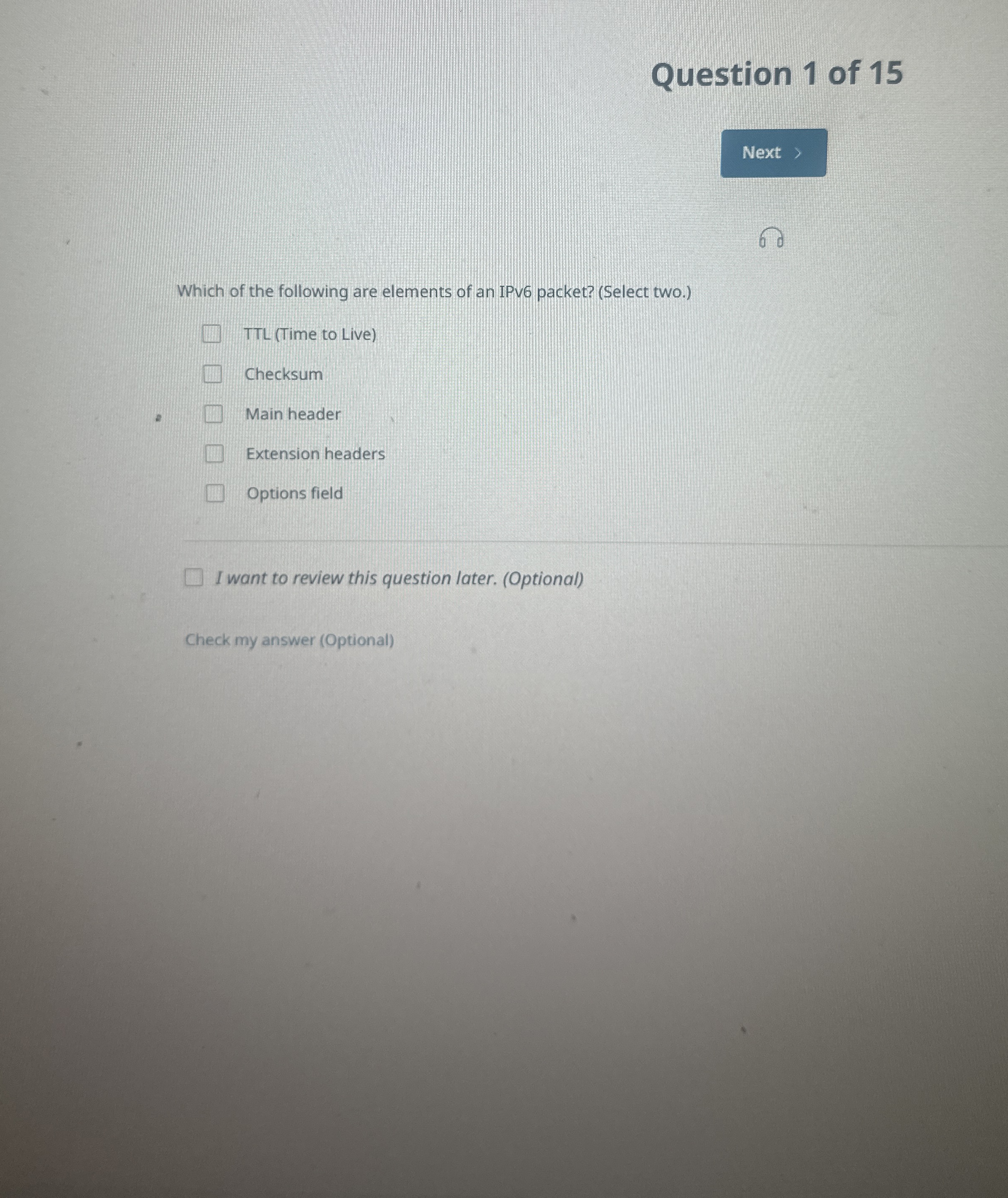 Question 1 of 1 5 Which of the following are