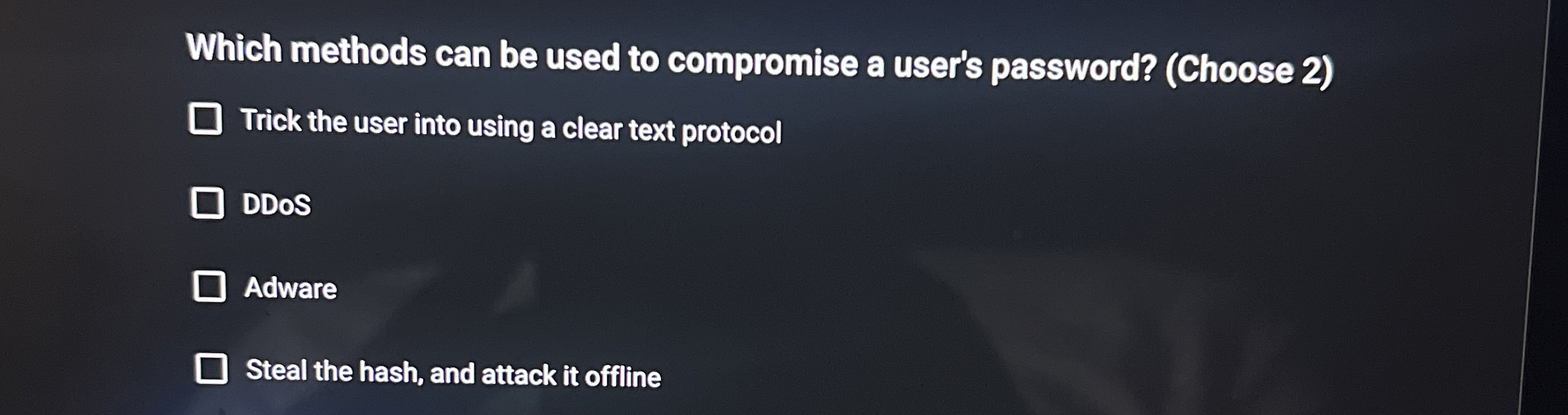 Which methods can be used to compromise a user's