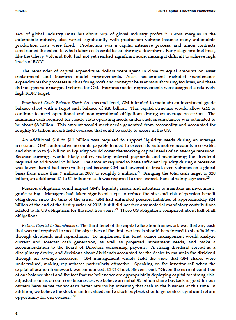 GM'B Capital Allocation Framework 2184136 GM had