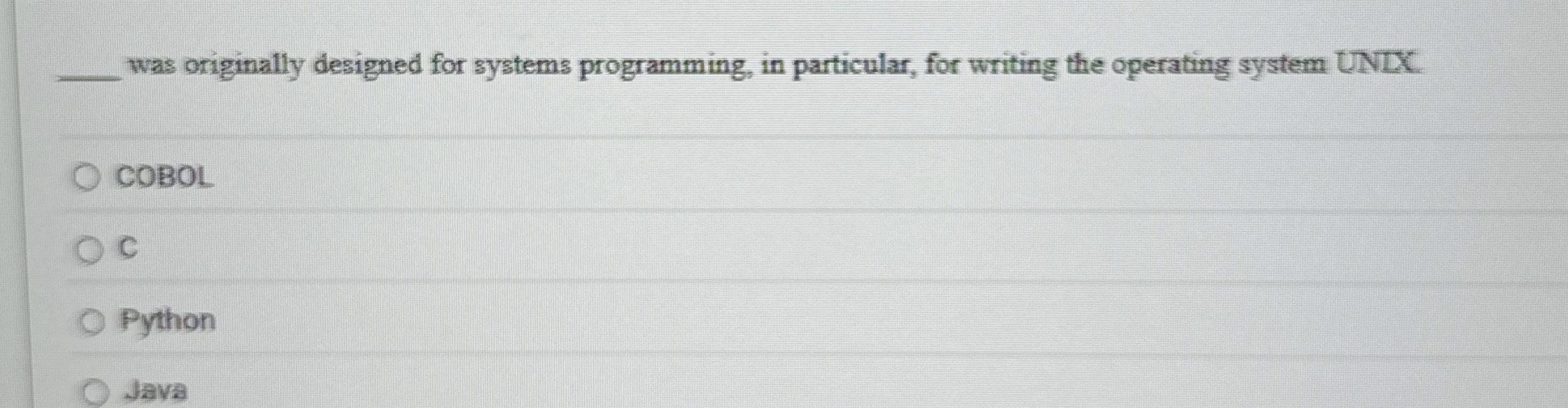 was originally designed for systems programming,