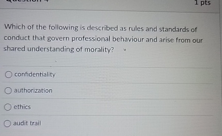 Which of the following is described as rules and