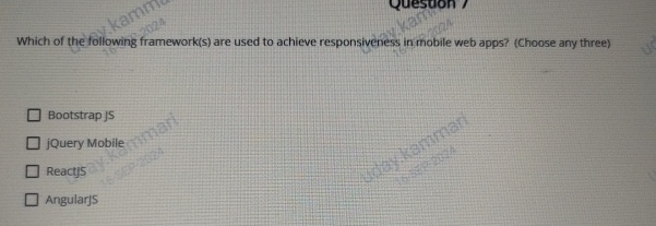 Which of the following framework ( s ) are used