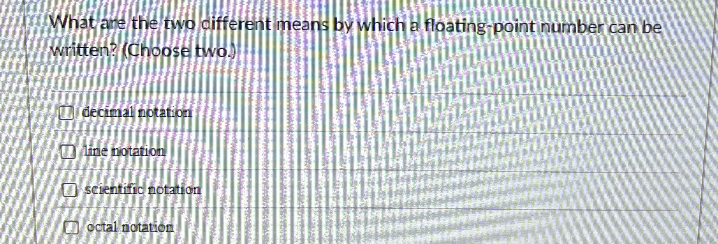 What are the two different means by which a