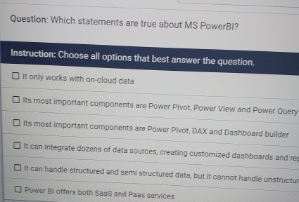 Question: Which statements are true about MS
