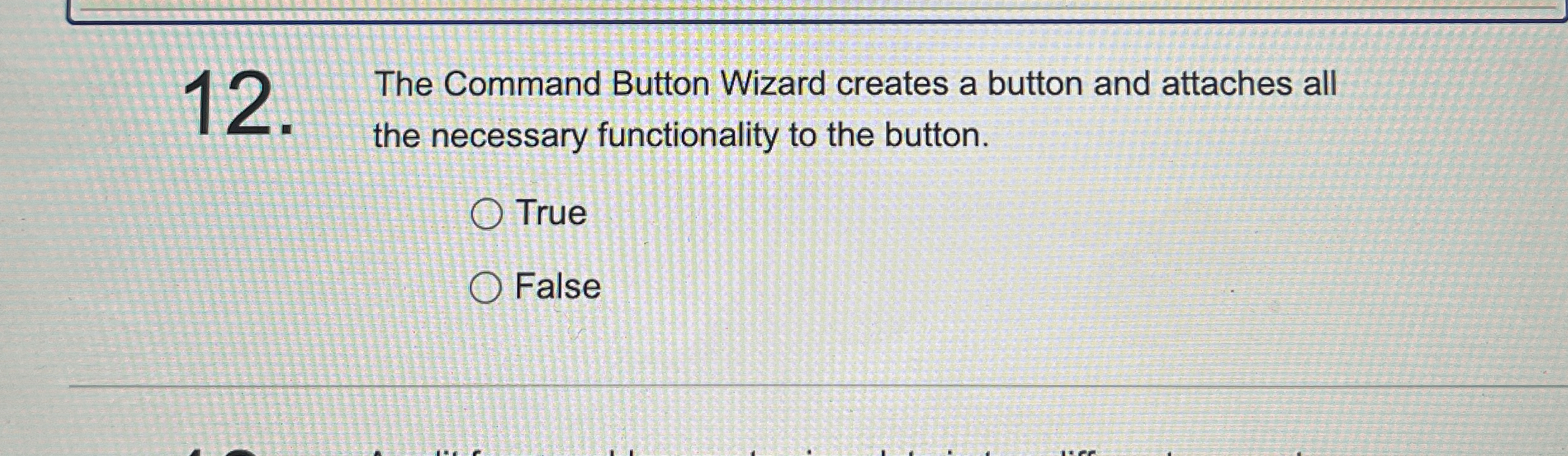 The Command Button Wizard creates a button and