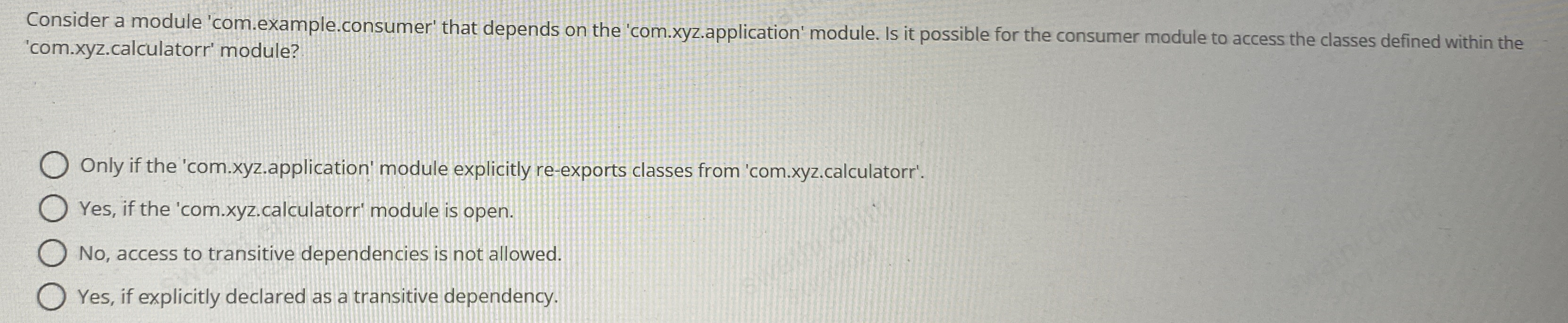 Consider a module 'com.example.consumer' that