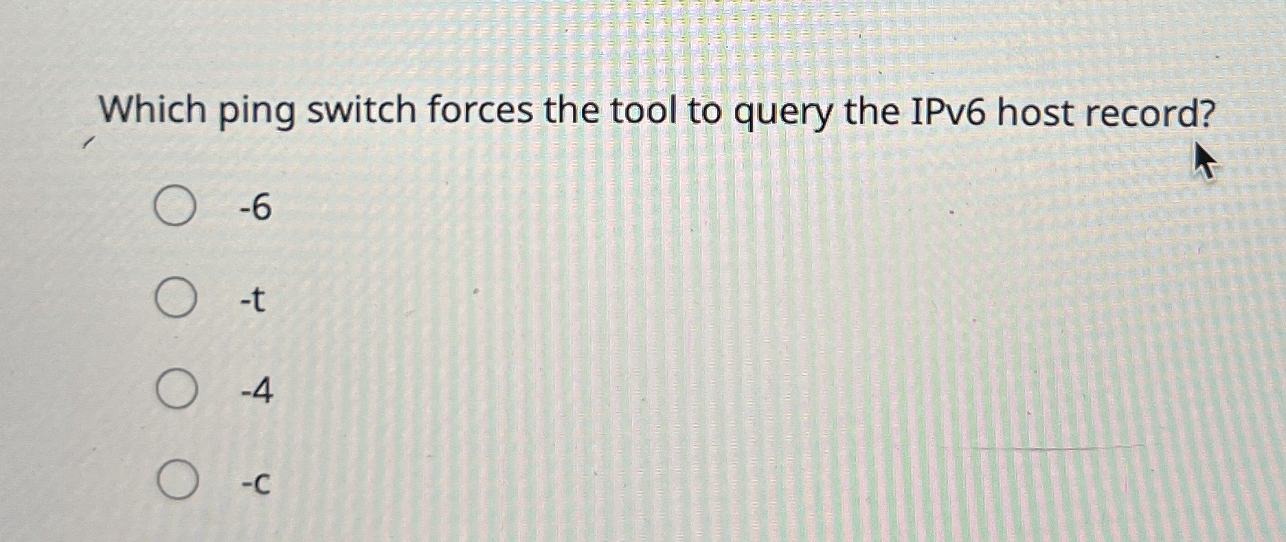Which ping switch forces the tool to query the