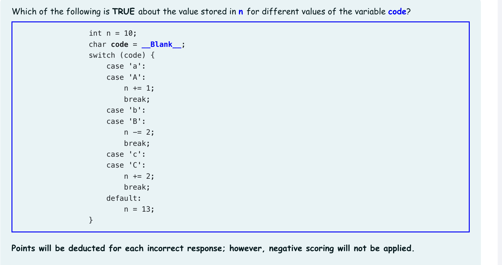 Which of the following is TRUE about the value