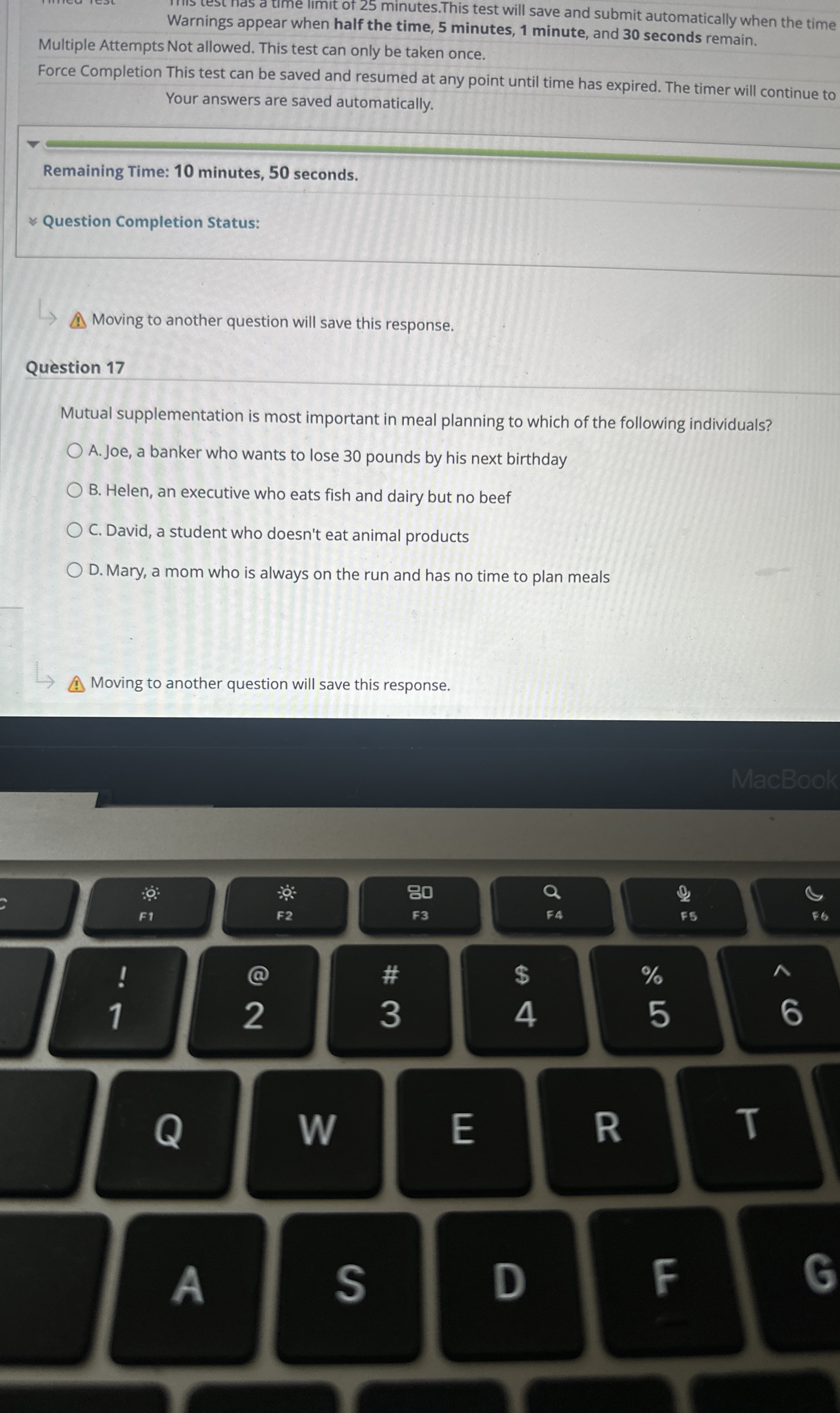 Question 1 7 Mutual supplementation is most