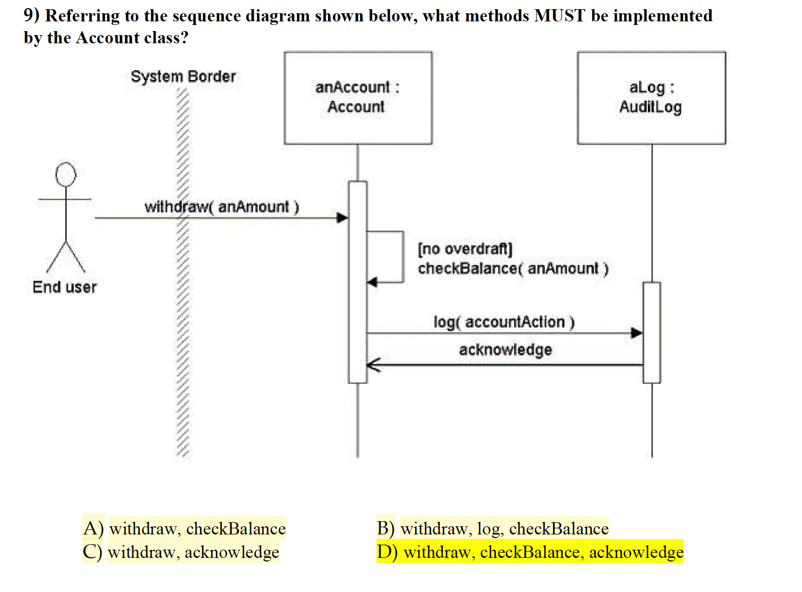 Referring to the sequence diagram shown below,