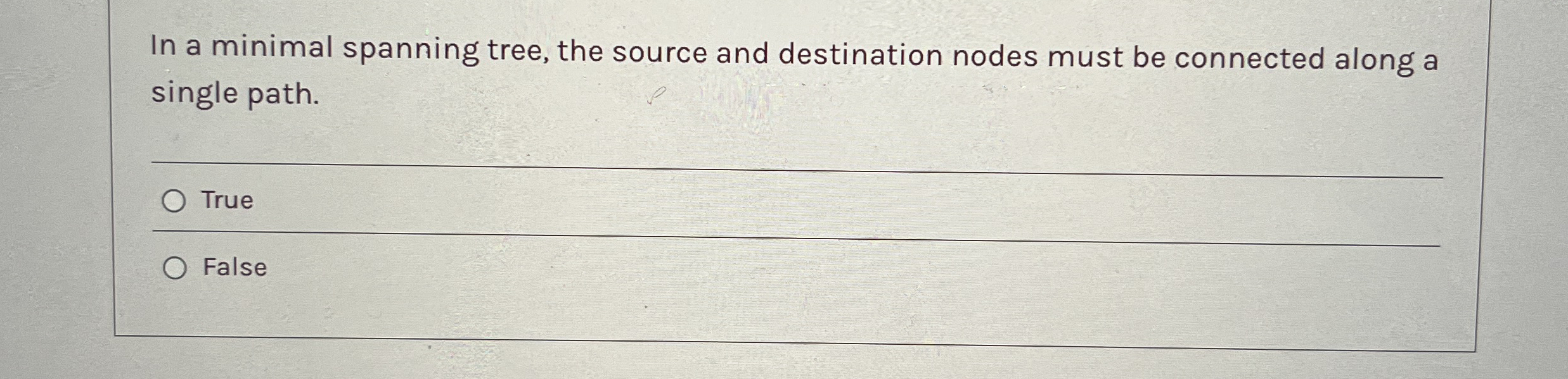 In a minimal spanning tree, the source and