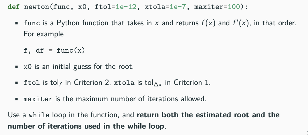 def newton ( func , x 0 , ftol = 1 e - 1 2 ,