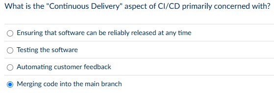 What is the "Continuous Delivery" aspect of \ ( \