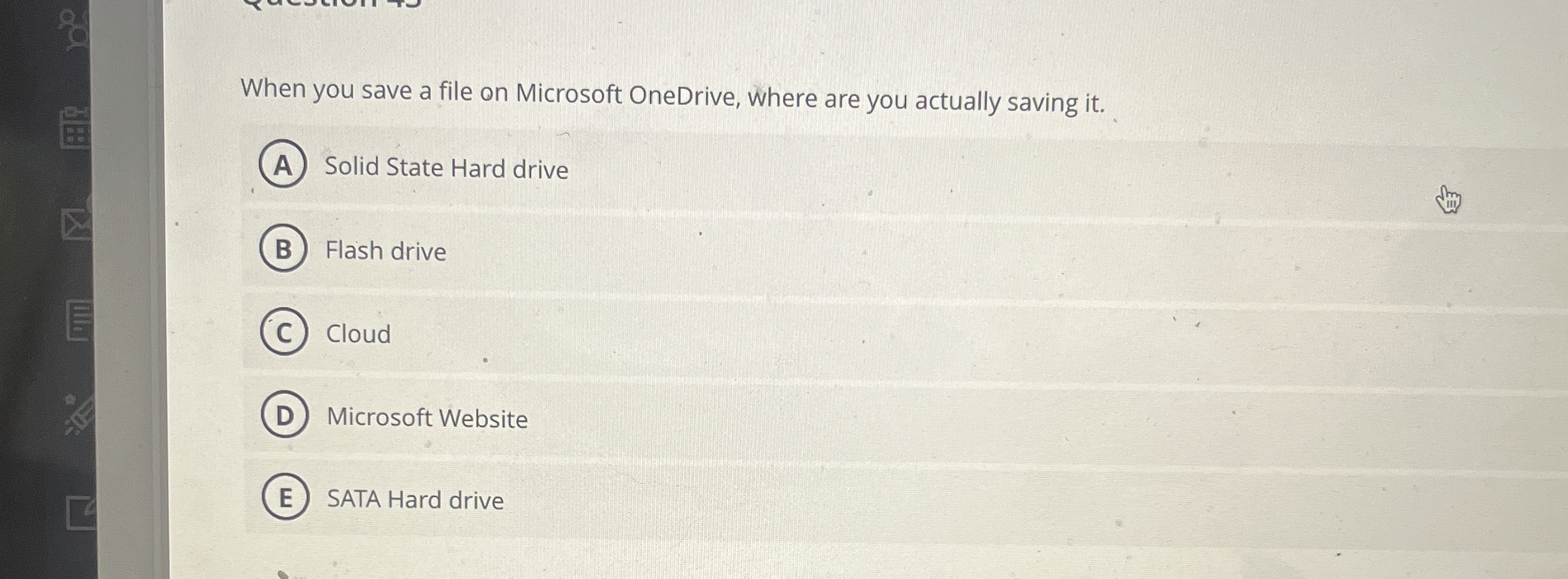 When you save a file on Microsoft OneDrive, where