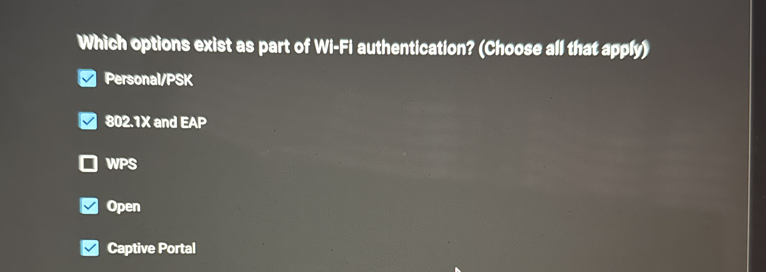 Which options exist as part of Wi - Fi