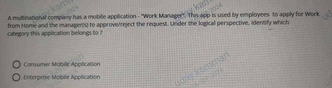 A multinational company has a mobile application