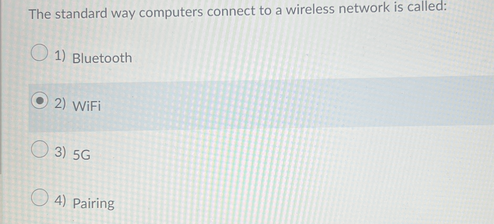 The standard way computers connect to a wireless