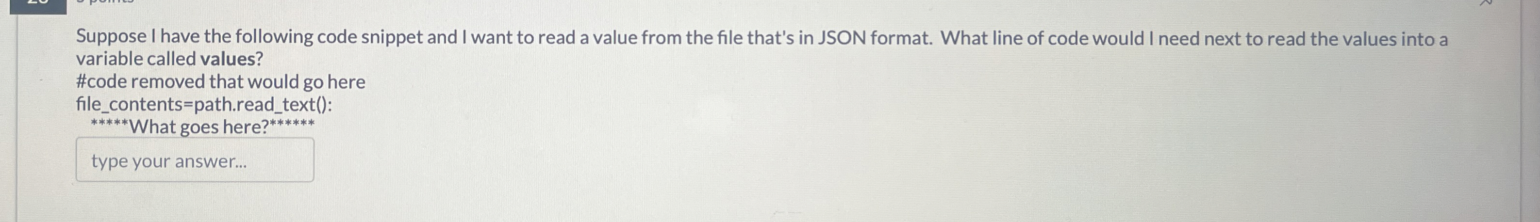 Suppose I have the following code snippet and I