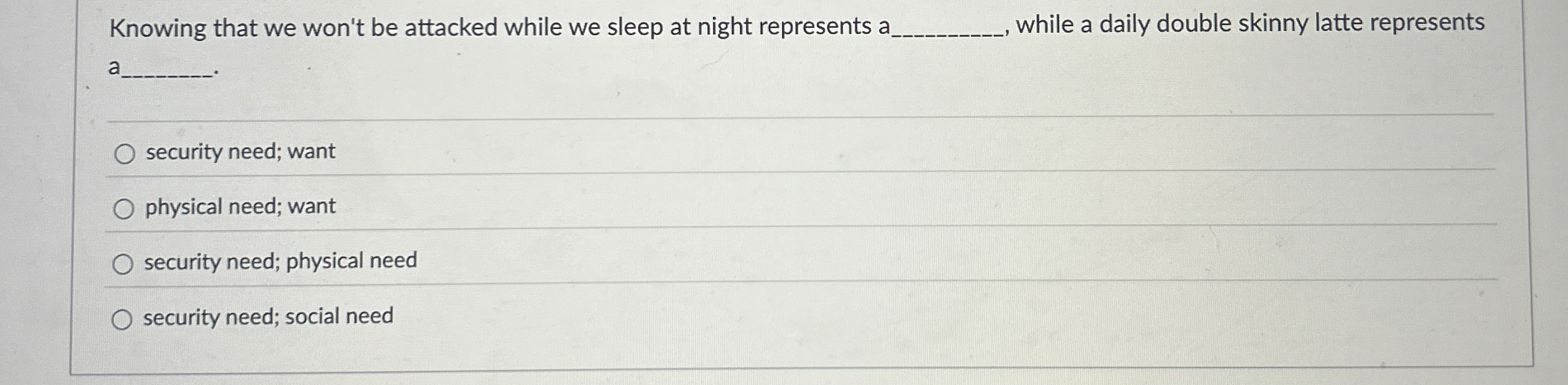 Knowing that we won't be attacked while we sleep