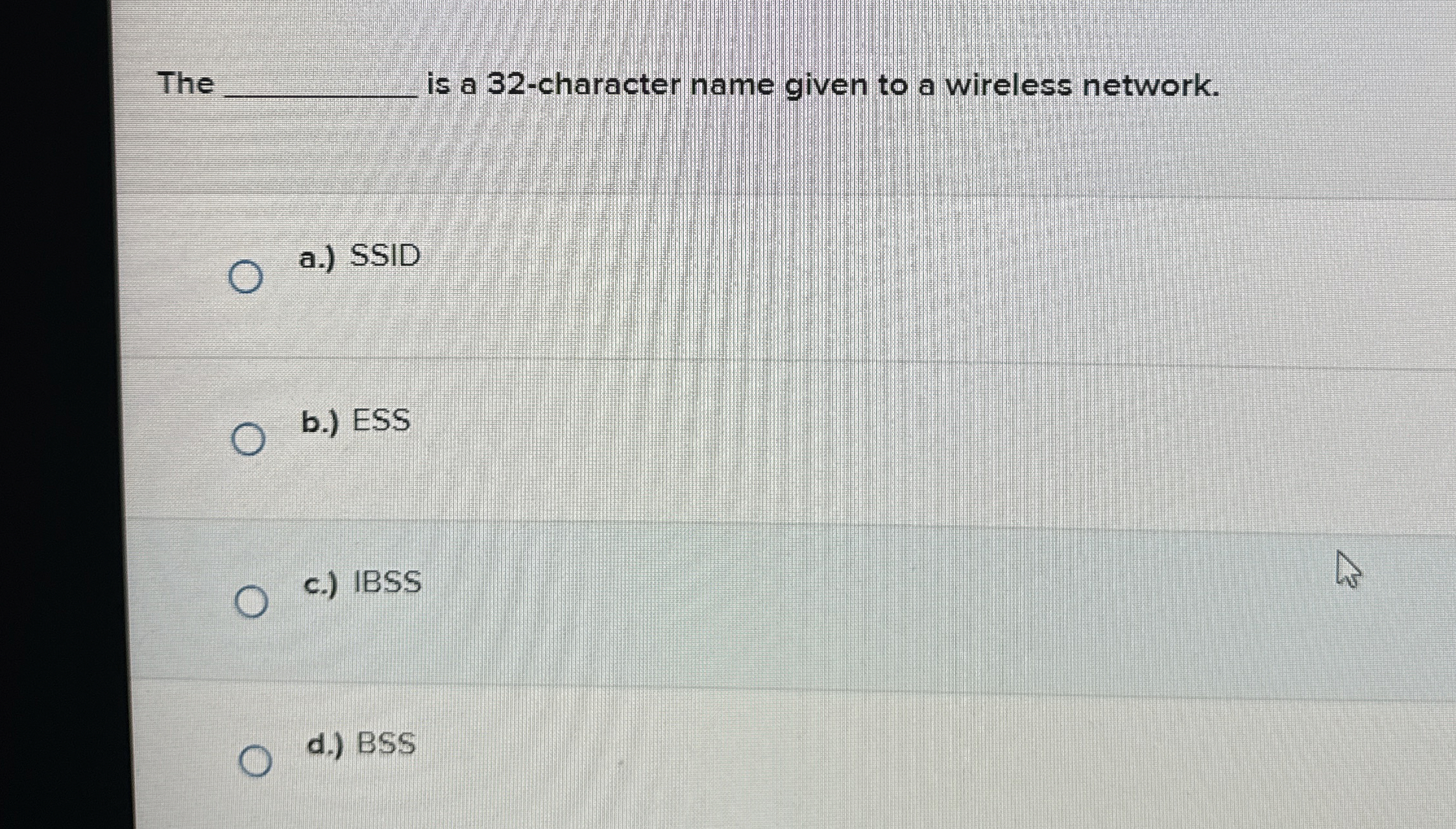The is a 3 2 - character name given to a wireless