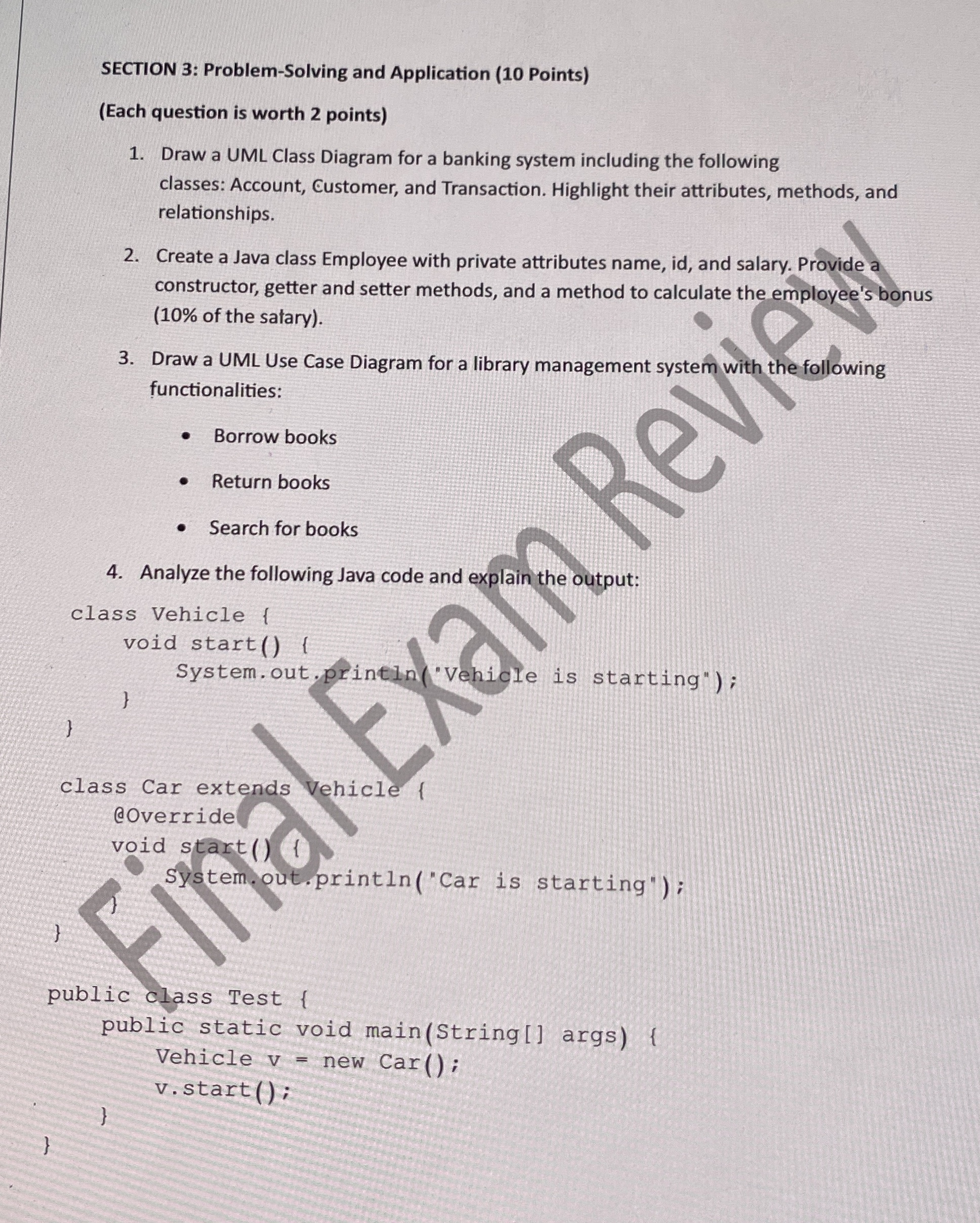 SECTION 3 : Problem - Solving and Application ( 1