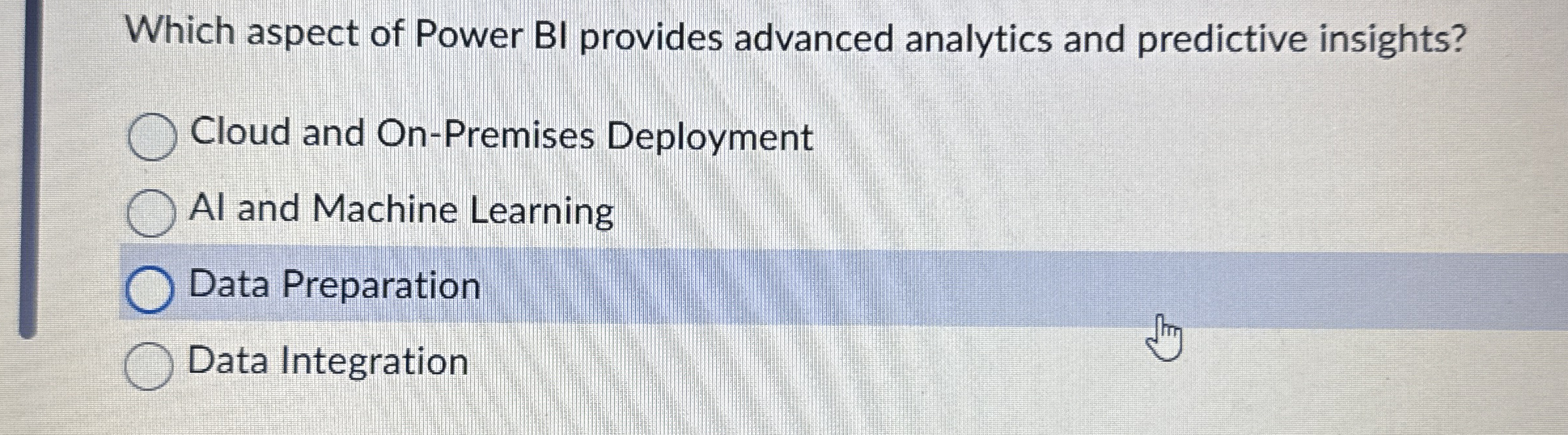 Which aspect of Power BI provides advanced