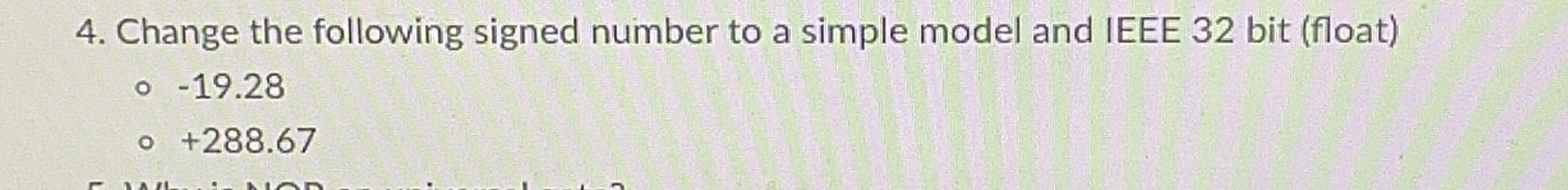 Change the following signed number to a simple