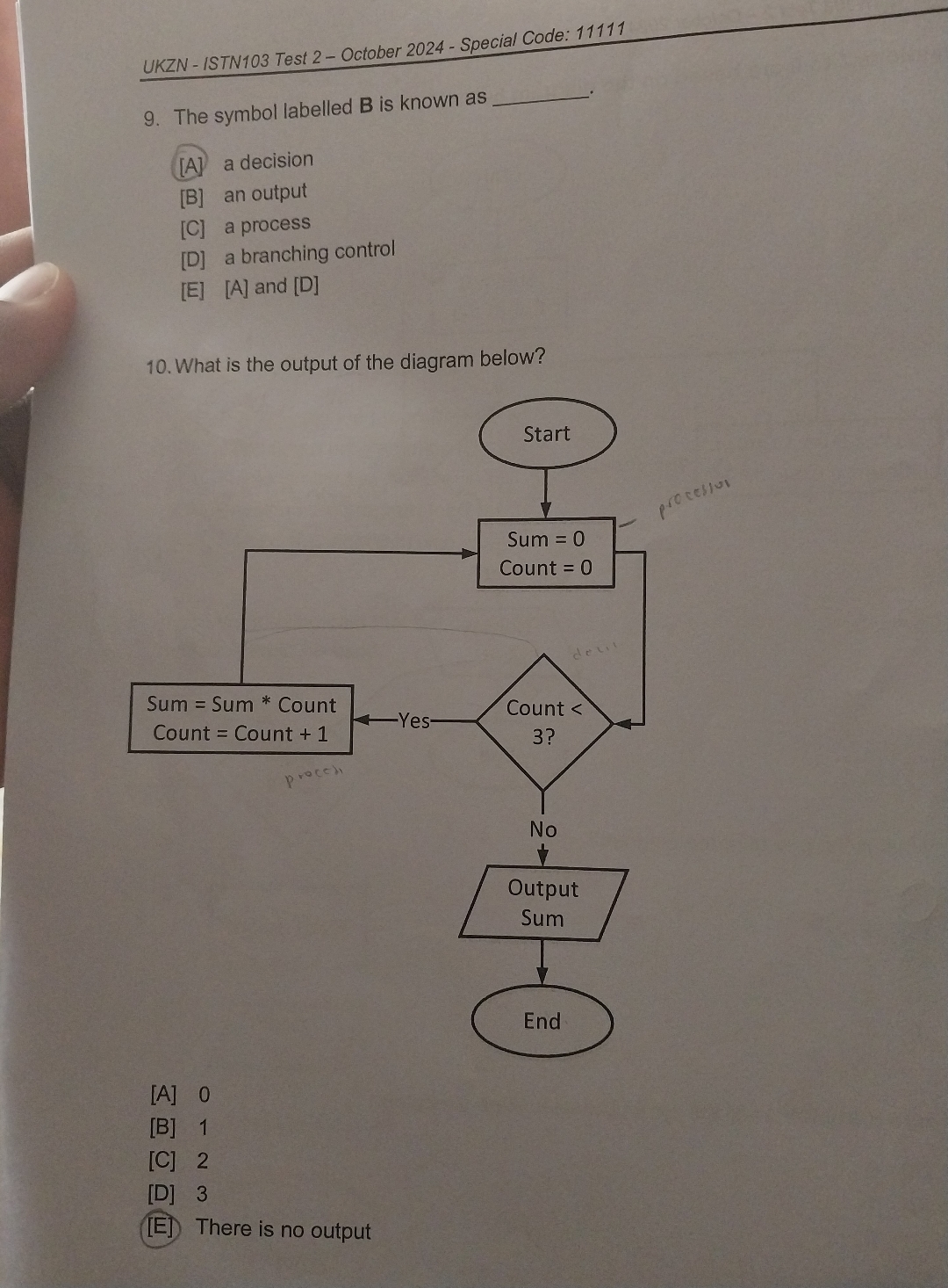 UKZN - ISTN 1 0 3 Test 2 - October 2 0 2 4 -