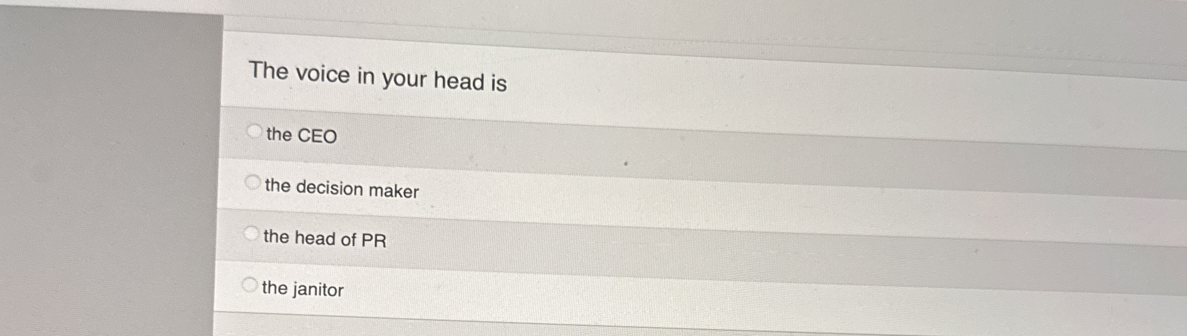 The voice in your head is the CEO the decision