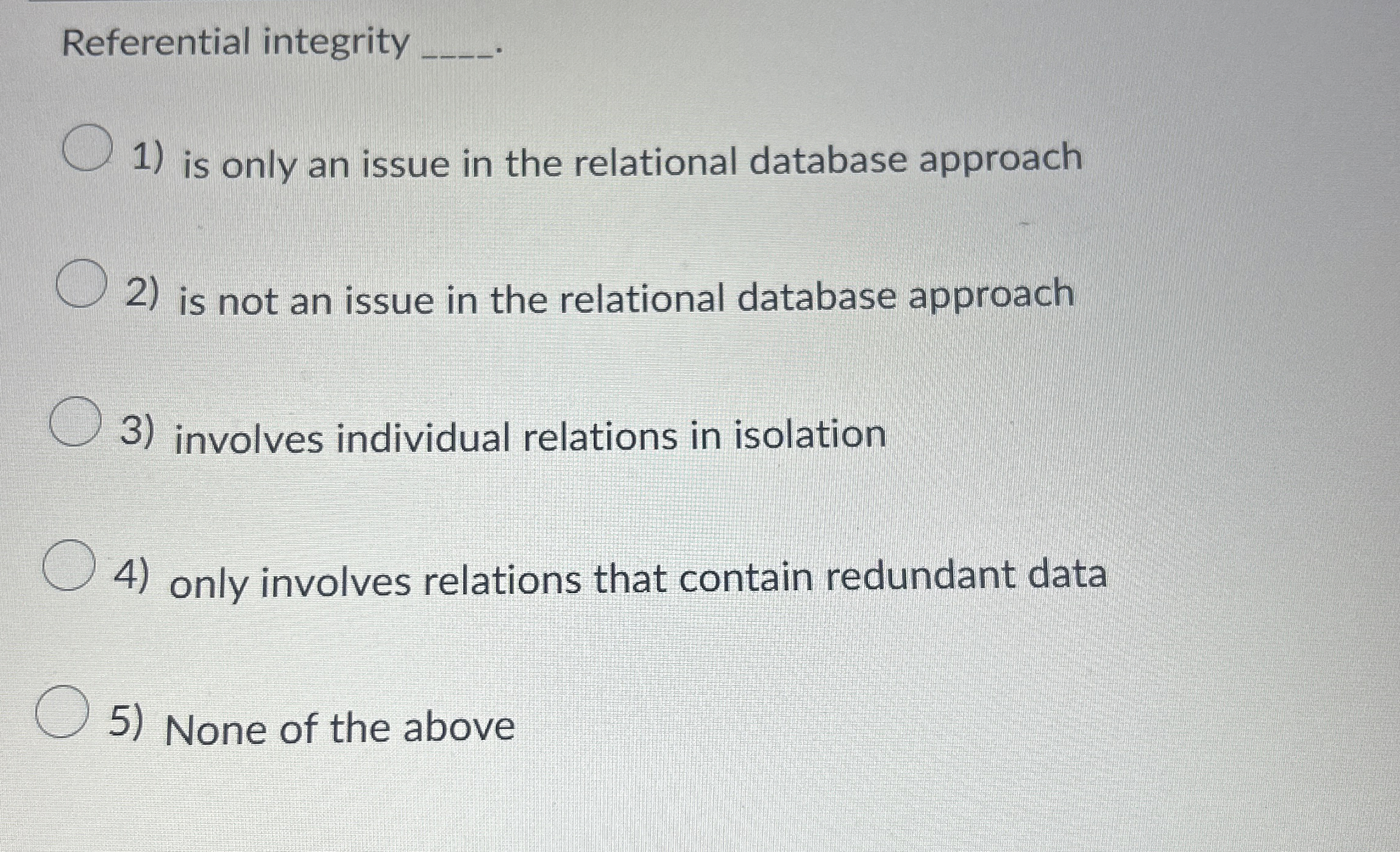 Referential integrity is only an issue in the