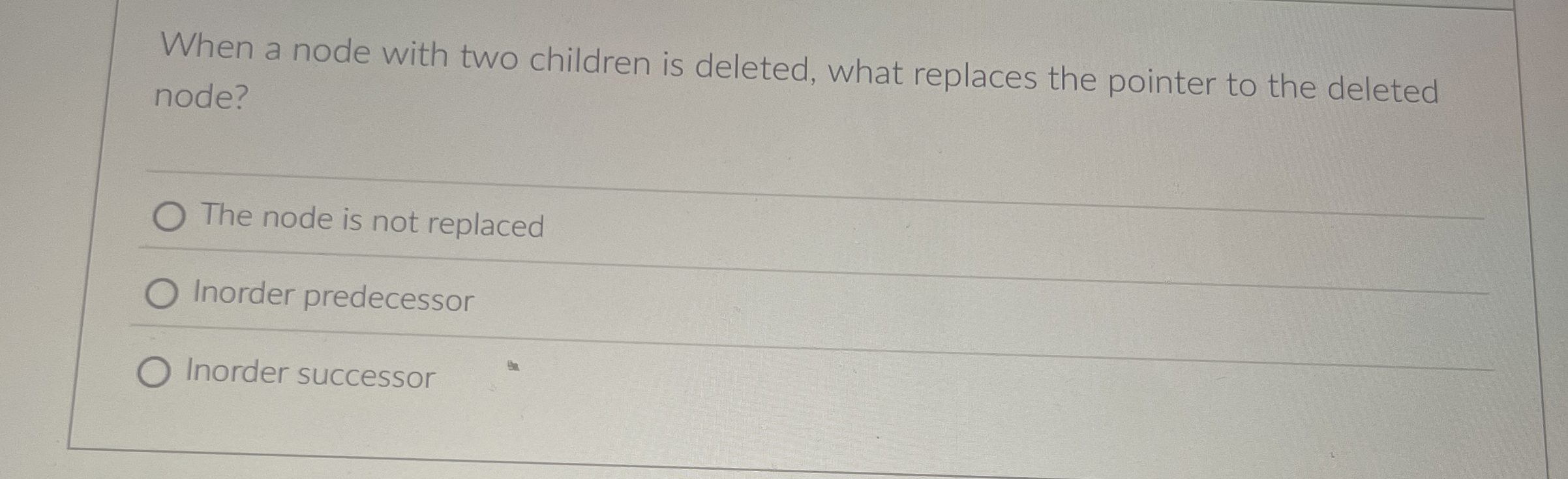 When a node with two children is deleted, what