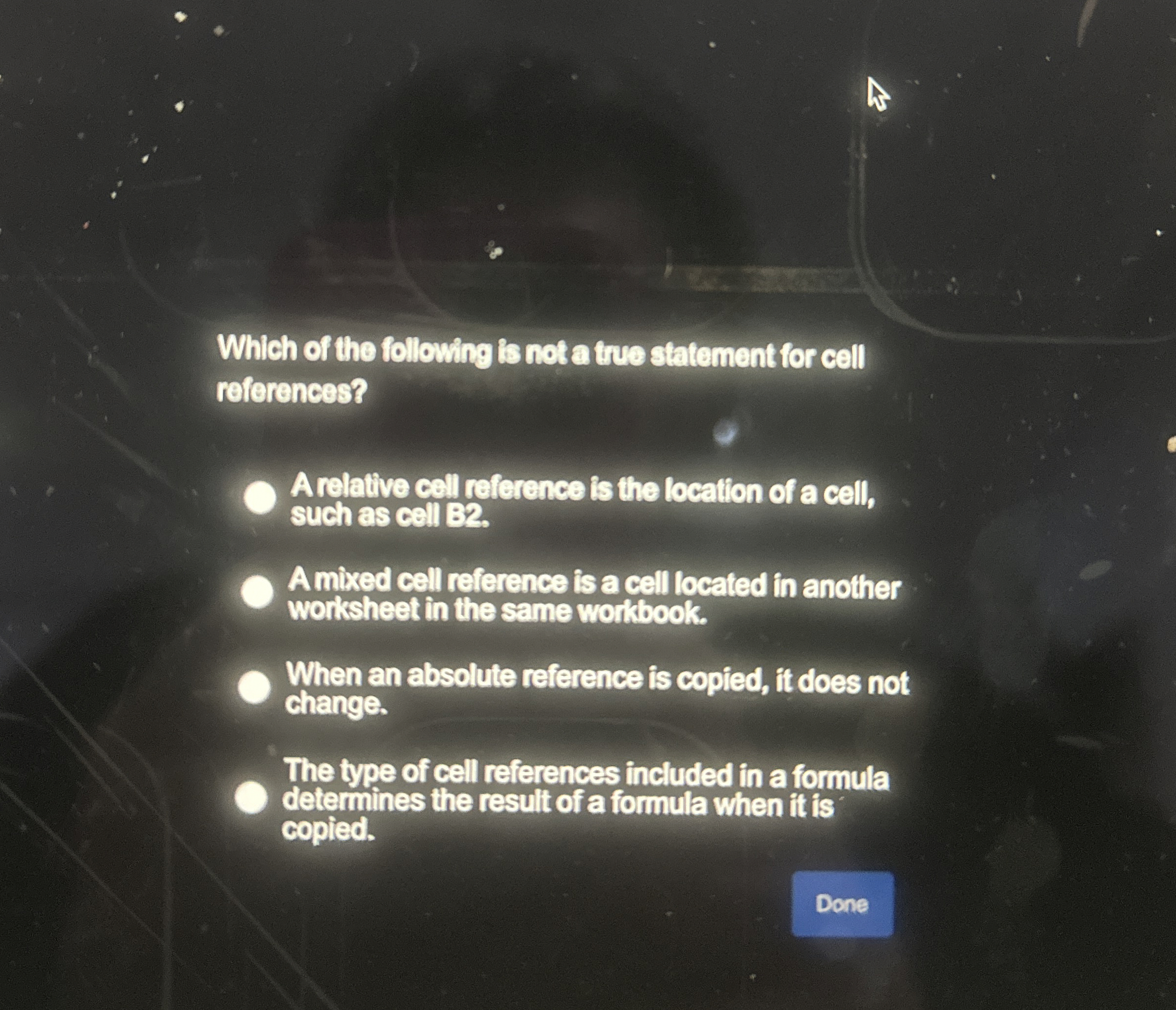 Which of the following is not a true statement