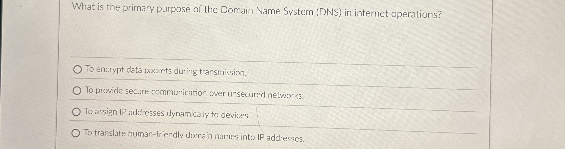 What is the primary purpose of the Domain Name