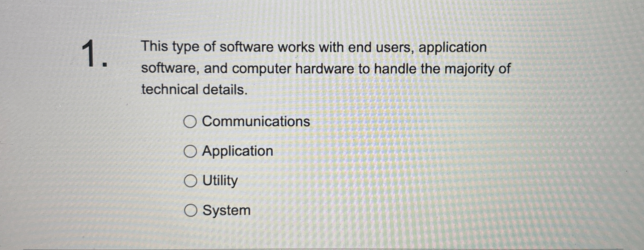 This type of software works with end users,