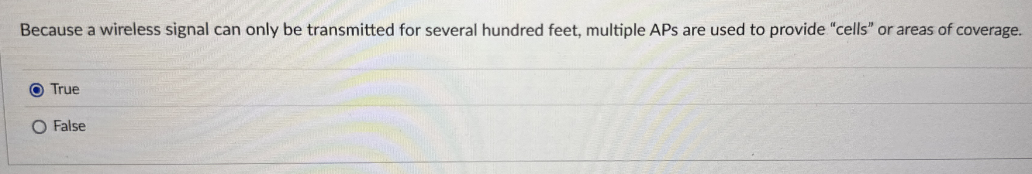 Because a wireless signal can only be transmitted