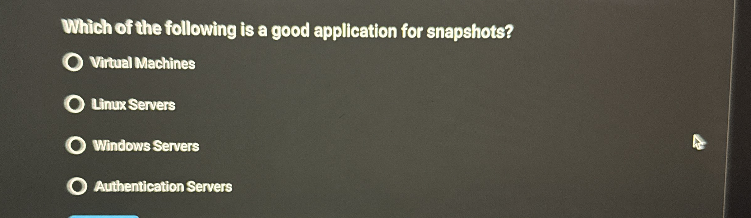 Which of the following is a good application for