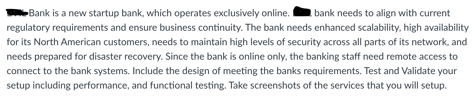 Bank is a new startup bank, which operates